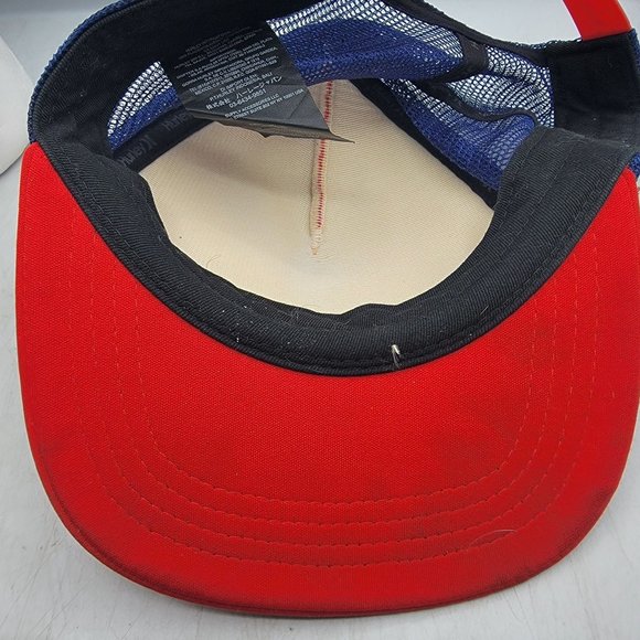 Hurley Mens One and Only Square Trucker Hat Cap Red Blue Breathable Comfort - Picture 9 of 9
